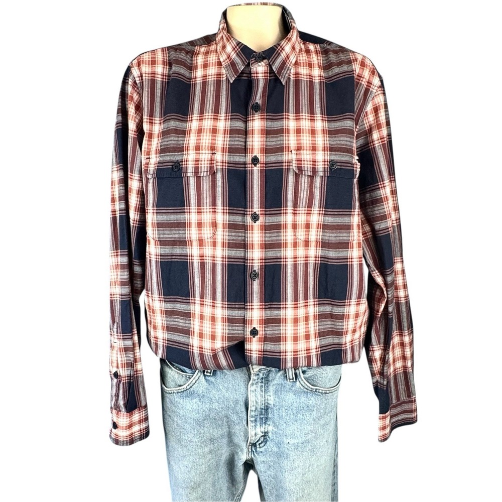 Lucky Brand Shirt‎ Red / Black Plaid Saturday Stretch Fit Preppy NWT Men's L